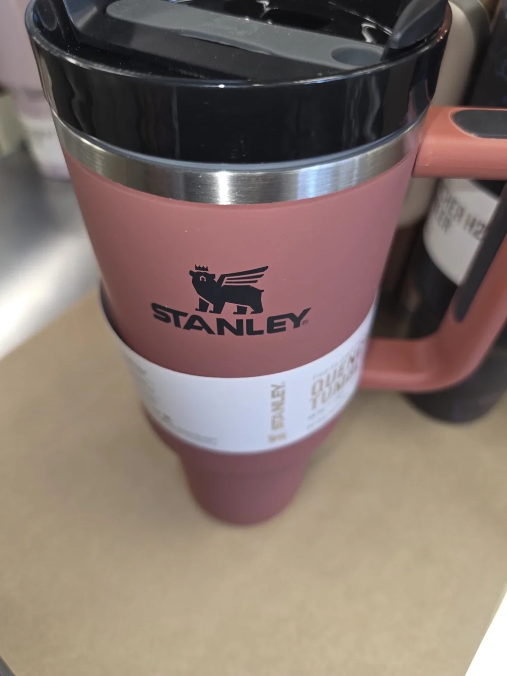 Stanley 40oz water straw fitness Quencher Tumbler Dusty rust rose matte rare